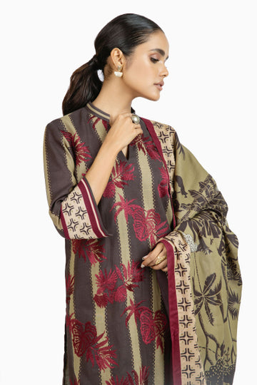 Alkaram FW-07-22-Brown Winter Collection 2022 Online Shopping